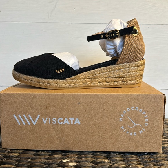 Viscata Barcelona Pubol Canvas Espadrille Low Wedges - Picture 7 of 13